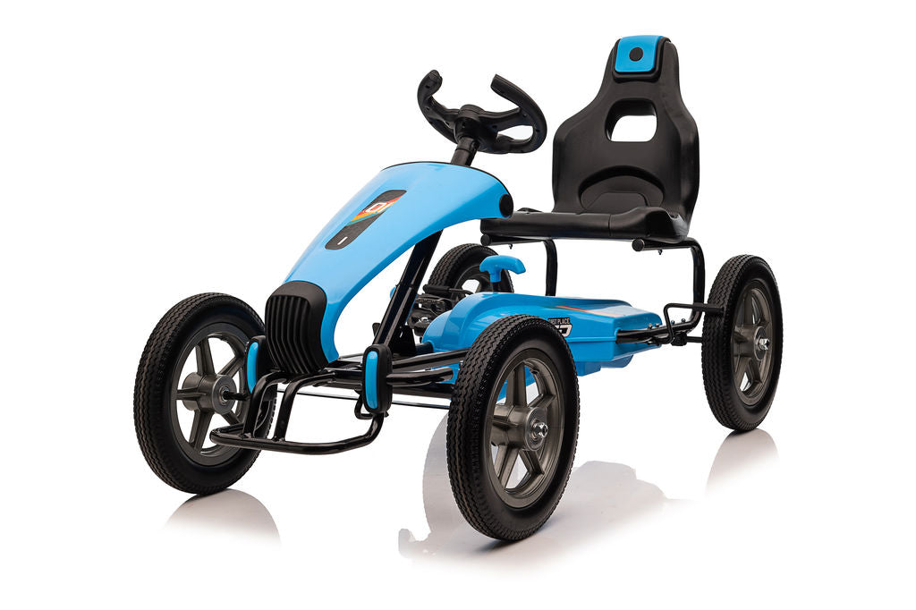 Педальный автомобиль, движется вперед и назад, легкое управление влево и вправо, регулируемое сиденье, колеса EVA, выдерживает нагрузку до 50 кг (124x65x70 см), арт. Г209