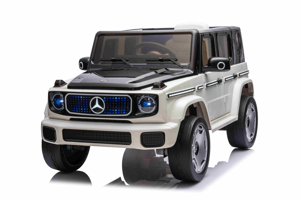 Машина на аккумуляторе Mercedes Benz EQG (кожаные сиденья, 12 V9Ah, MP-3, 4 мотора, дистанционное управление, мягкие колеса - EVA, 121x74x62 см) Арт. JE2088/1