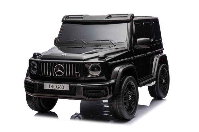 Mașină electrică Mercedes Benz G63, sarcină maximă 80 kg (scaune din piele, 24V7Ah2, MP-3, motoare 4200W, telecomandă, roți moi - EVA, dimensiuni 158.5×93×81CM) DKG63