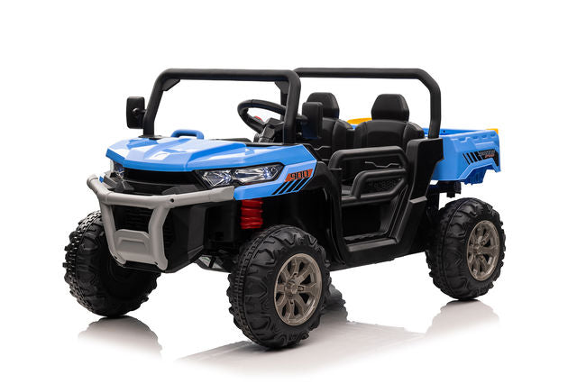 Mașină cu acumulator, sarcină maximă 50 kg (scaune din piele, 24V7Ah1, MP3, motoare 2200W, telecomandă, roți moi - EVA, dimensiuni 143×68×65 cm) Art. MX623