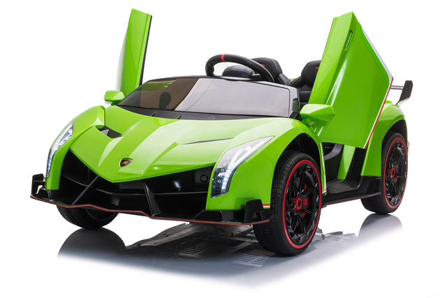 Электромобиль LAMBORGHINI VENENO, максимальная нагрузка 50 кг (кожаные сиденья, 12В10Ач, MP-3, мотор, 4 мягких колеса EVA, размеры 136,2×71,8×34,2 см) MX615/1/2