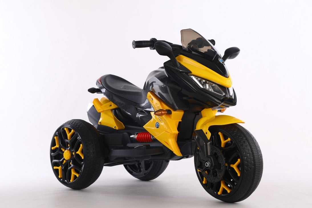 Motocicletă 12V7AH1, 2 motoare de 35W, roți moi din EVA, scaun din piele, sarcină maximă 20 kg, (115×59×73 CM) JMB5188
