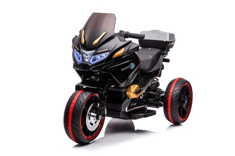 Motocicletă 12V7AH*1, 2 motoare, roți moi EVA,scaun din piele, încărcătura maximă 30 kg, (128x61x80cm) RT1698