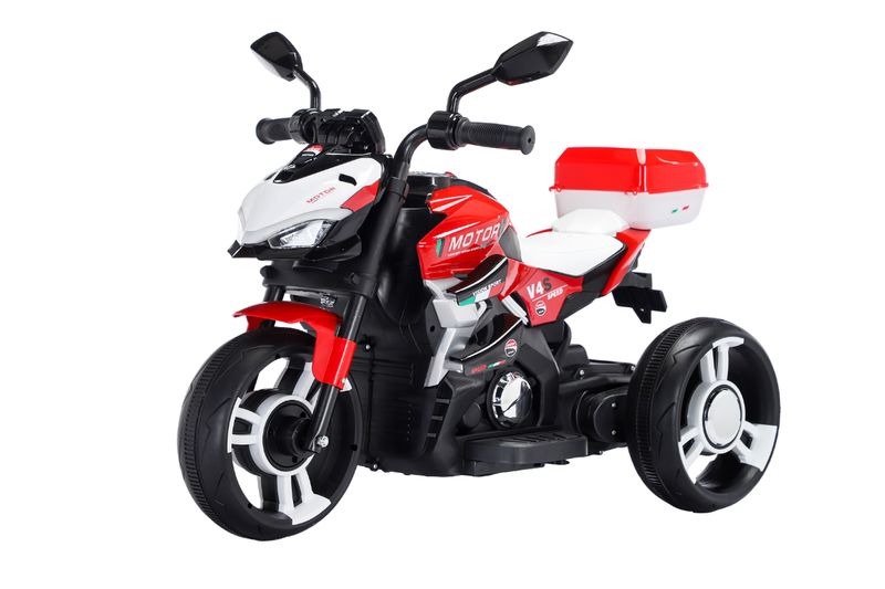 Мотоцикл 12V4.5AH*1, 2 мотора, мягкие колеса EVA, кожаное сиденье, максимальная нагрузка 15 кг, (82x52x58 см) артикул RT7788/1/2/3