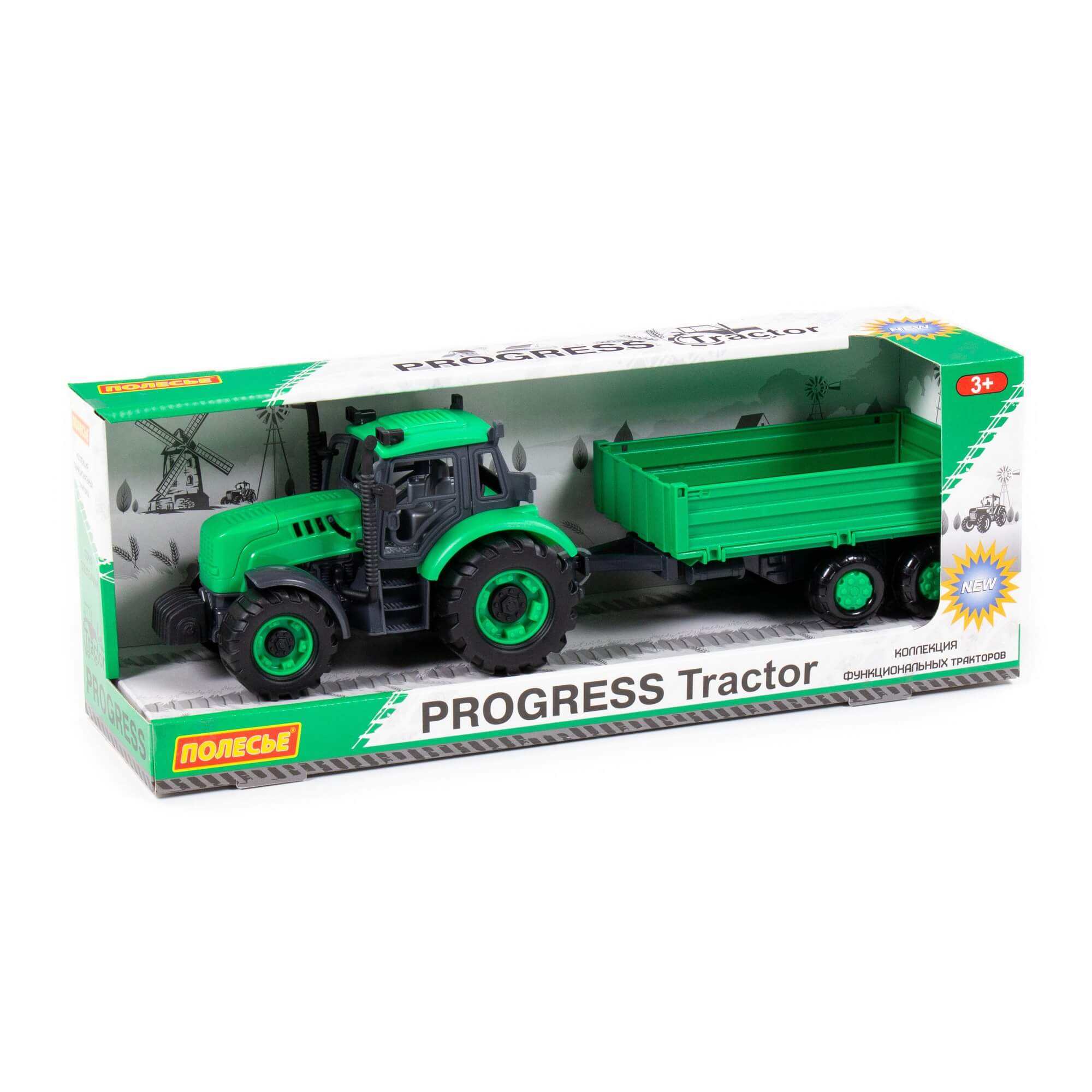 Tractor „Progres” cu remorcă cu inerție (în cutie) (Polesie) art. 91253, 91260
