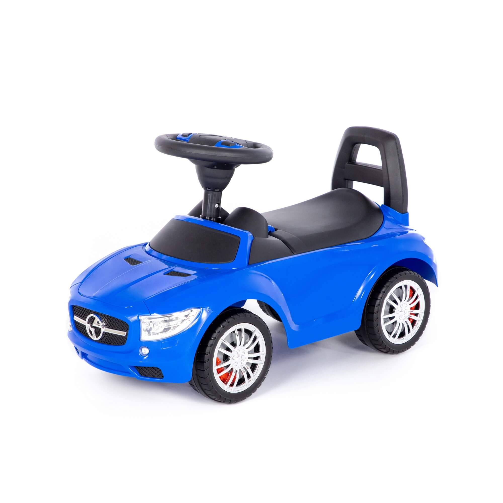 Каталка-автомобиль "SuperCar" №1 со звуковым сигналом (синяя) арт.94872