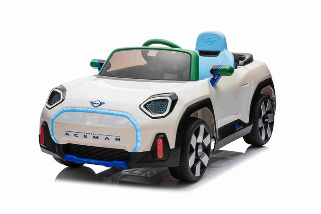 Mașinuță electrică MINI Cooper, sarcină maximă 30 kg (scaune din piele, 12V7Ah*1, Bluetooth, 4 motoare, telecomandă, roți moi din EVA, dimensiuni 108 x 63 x 49 cm) Articol JJ1688