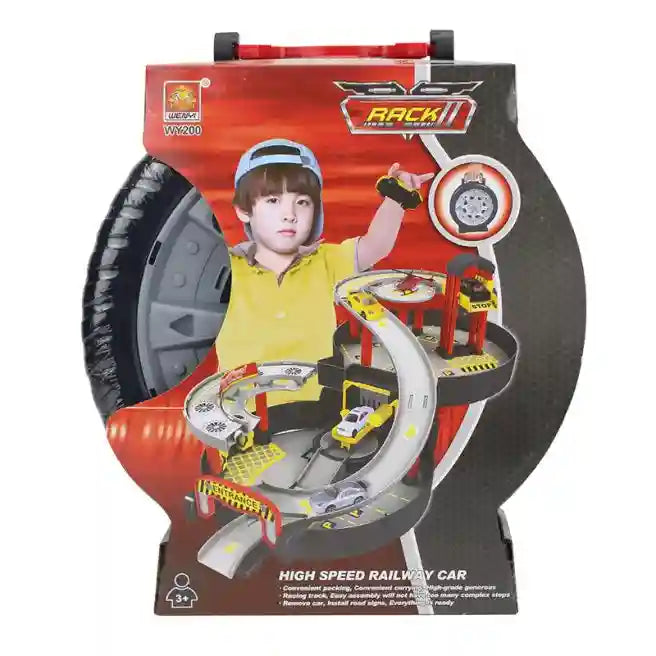 WY Set parcare "Racing" (2 mașini, 1 elicopter), cod 36265