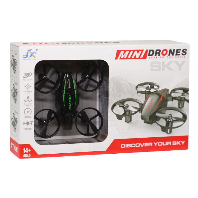Mini-dronă „Sky” cu telecomandă, verde cod 880232, roșie cod 880234, gri cod 880233