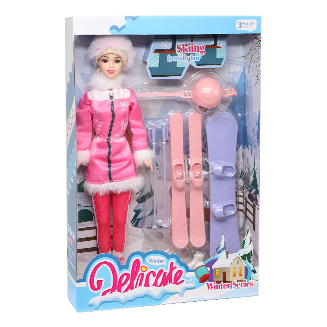 Păpușă „Patinaj de iarnă”, cod 880282, 880281