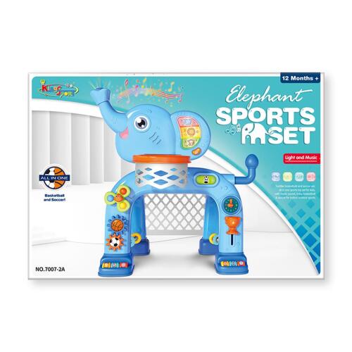 Интерактивная баскетбольная стойка "Слон", розовый 7007-2Б, синий 7007-2А