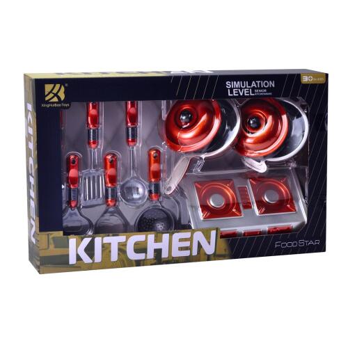 Set de joacă cu ustensile de bucătărie și aragaz 8213