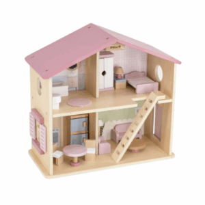 Деревянный кукольный домик "Розовый" 44256