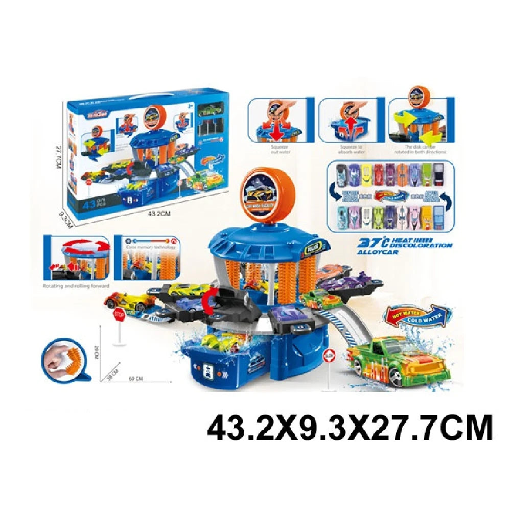 (96629) Parcare in set cu masinuta care isi schimba culoarea