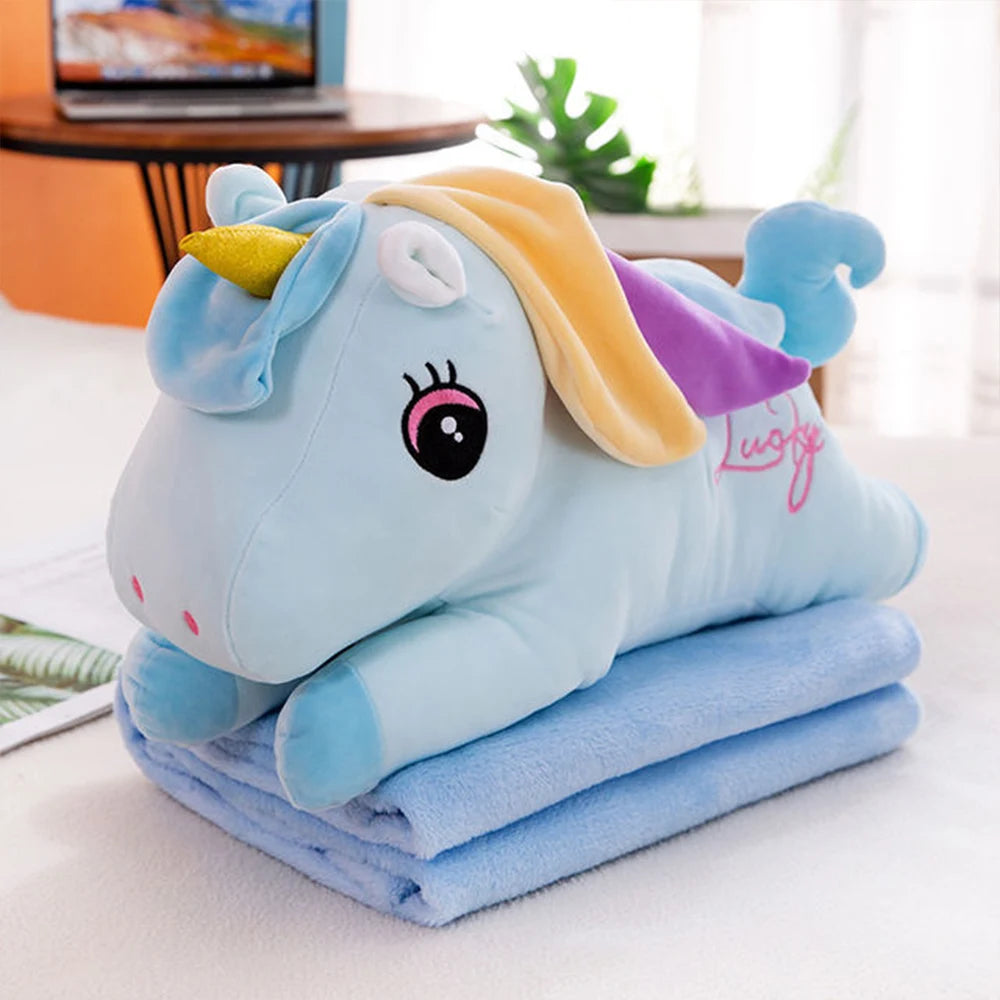 (86824) Jucarie din plus cu plapuma „Unicorn albastru”