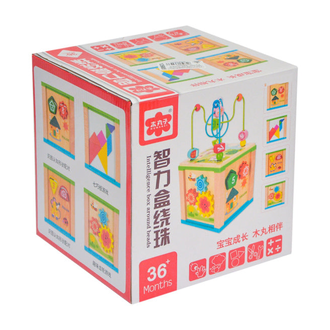 Cub educativ-labirint din lemn, cod 126685