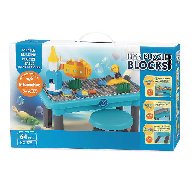 Masa de joc-constructor, 64 elemente, cod 922111