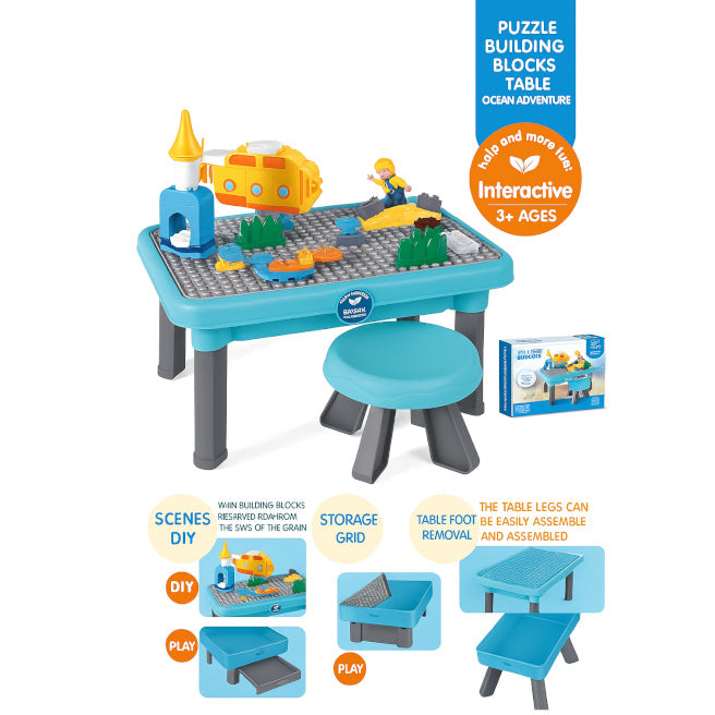 Masa de joc-constructor, 64 elemente, cod 922111