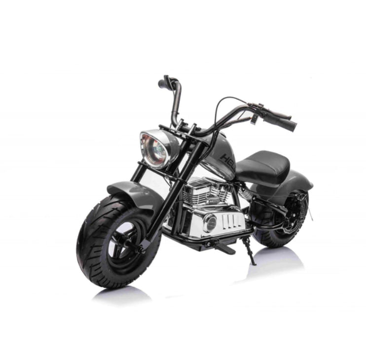 Motocicletă electrică pentru copii Ramiz Chopper Warrior 2x18, culoare gri închis, model PA.XB-1058.SZA