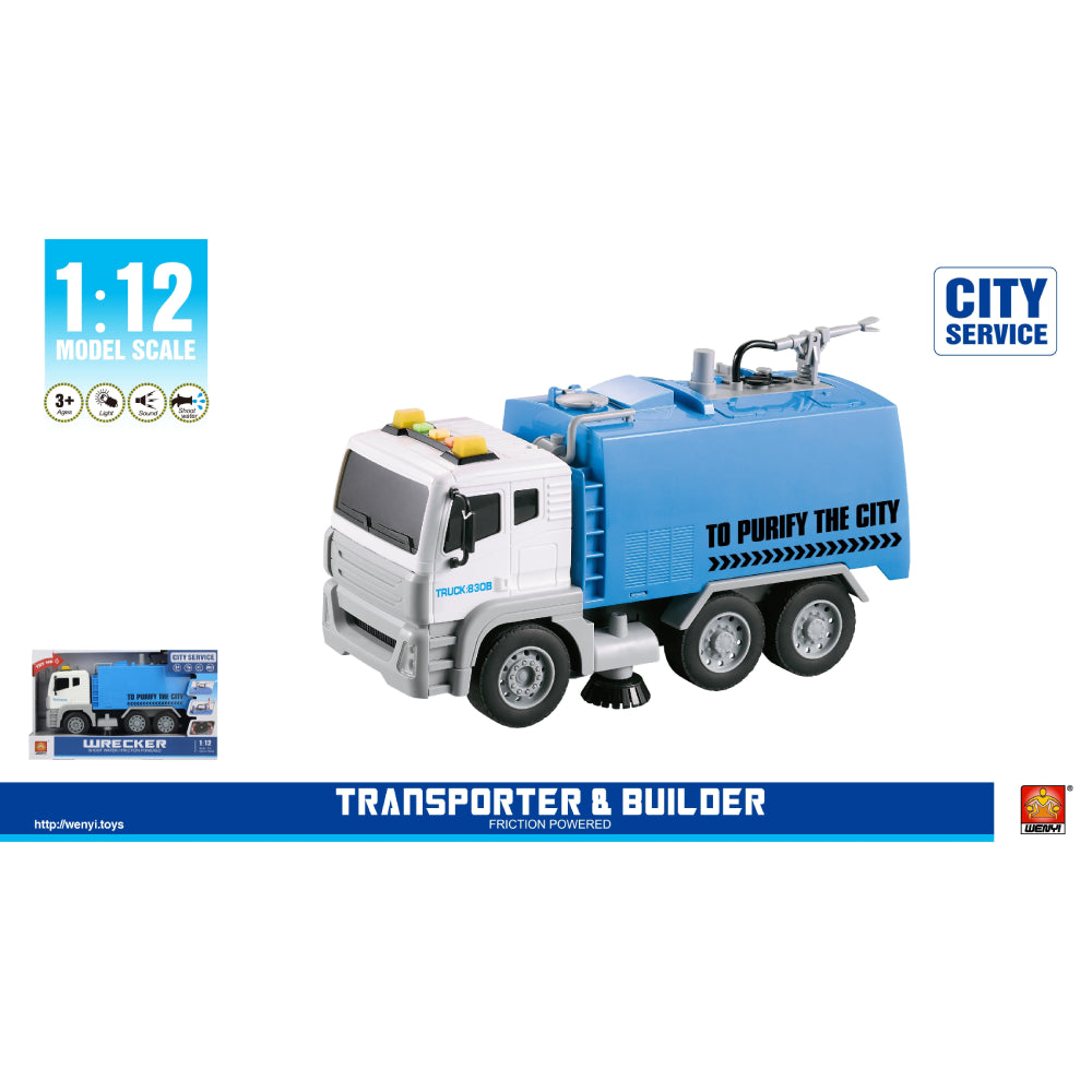 (28308) 1:12 Cisternă cu furtun de apă cu inertie (lumini /sunete) WY830B