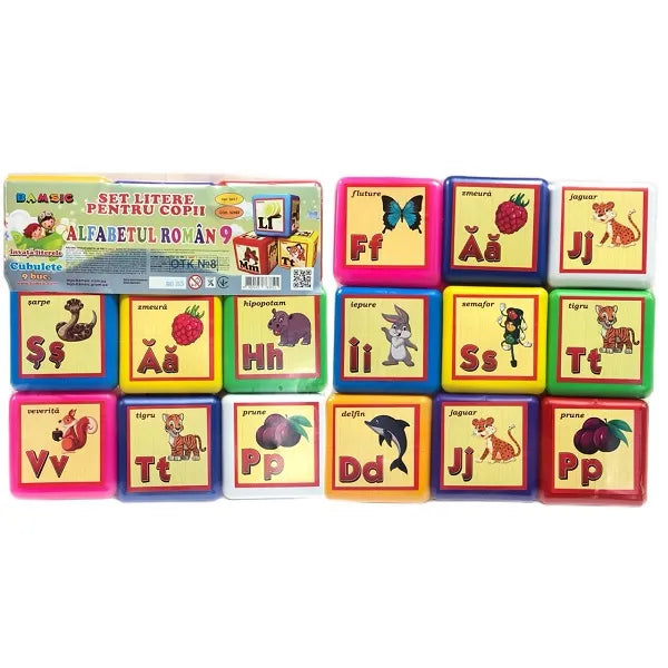 Set cuburi alfabet roman (9buc) 52982