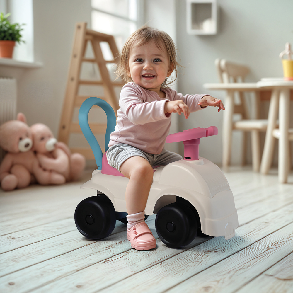 (2621) Tolocar masinuta alba, 37x48x21 cm