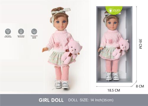 Кукла Pure Baby, 35 см, розовая, DF14-052A