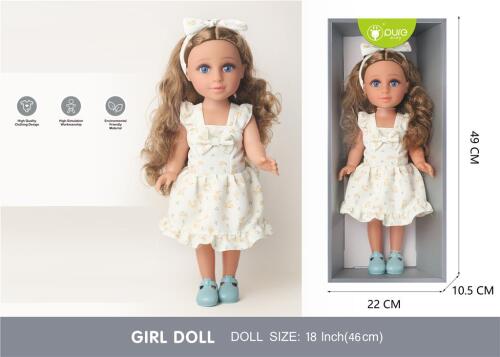 Кукла Pure Baby, 46 см, в белом платье, DF18-054K