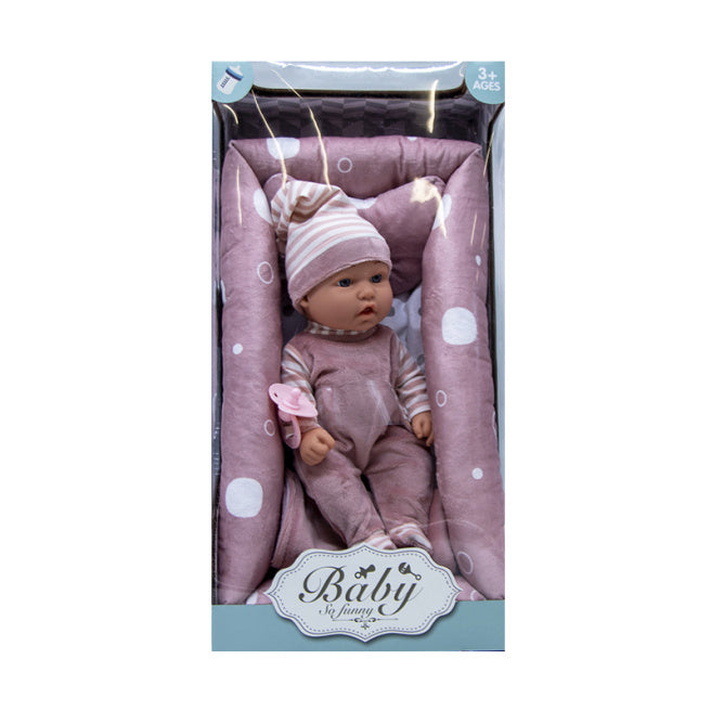 Papusa-bebelus de vinil 30 cm cu accesorii, cod 622040