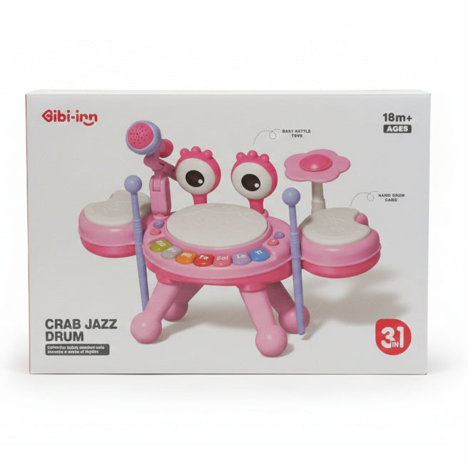 Tobe muzicale Crab, roz, cod 942069