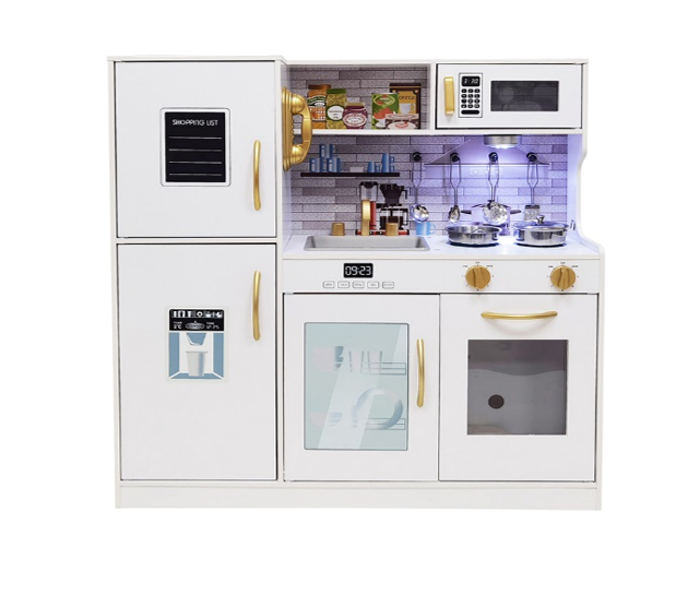 Bucatarie din lemn cu accesorii si functii, 80*23,7*80 cm, alba W10C529D