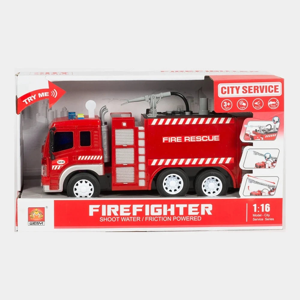 Autospecială de pompieri cu inerție, lumini și sunete - 1:16 - WY351A ,Wenyi (13519)