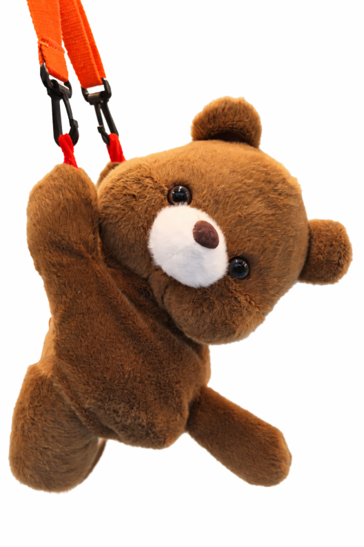 Geantă maro de pluș cu panda, AR046