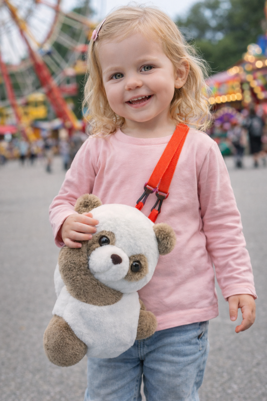 Белая плюшевая сумка с пандой, AR048