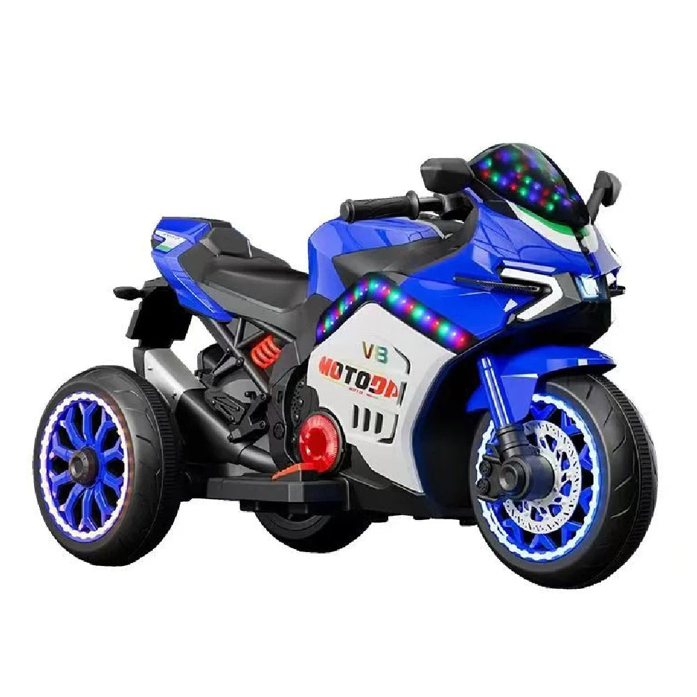 Motocicleta pe acumulator albastra pentru copii (JMBD583) (64774)