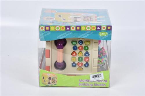 Jucarie multifunctionala educationala cu lumina: telefon, casa, masina, puzzle, 8323