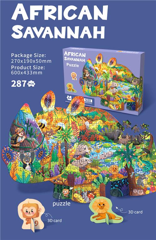 Puzzle Animale, 287 piese, 88921