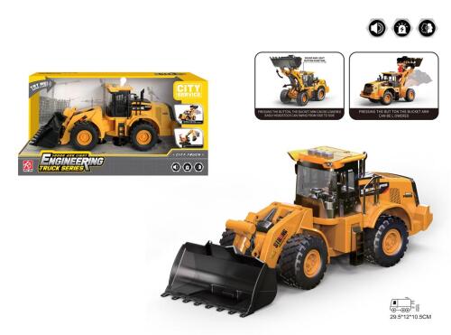 Buldozer cu inerție 1:14 (lumini, sunet), RJ3382A