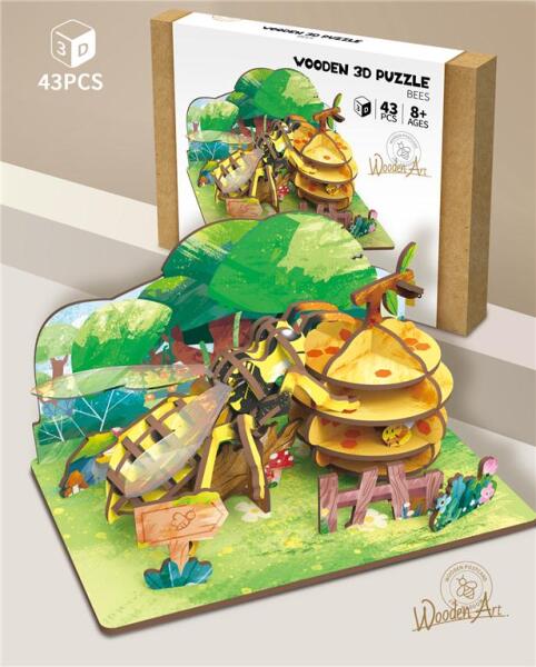 Puzzle 3D din lemn Albinuta, 68039