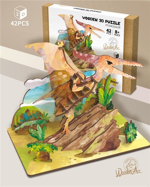 Puzzle 3D din lemn Pterozaur, 68047