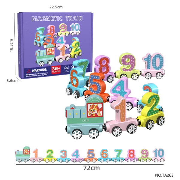 008737 Trenut Cifre magnetic din lemn