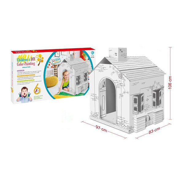 008872 Casuta de colorat din carton, 97x83x106 cm