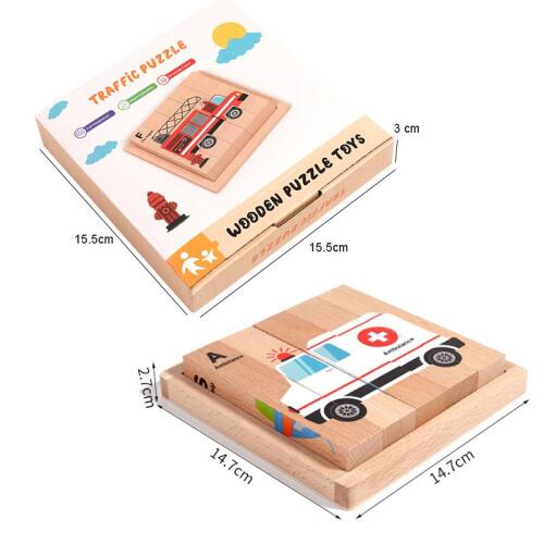 3D деревянный пазл с машинками, 5740