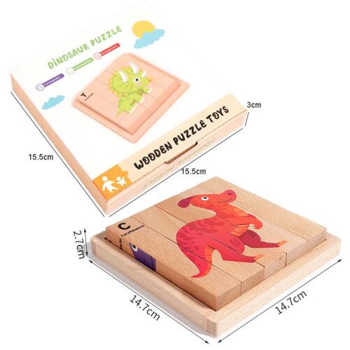 Деревянная 3D-головоломка с динозаврами, 5740-1
