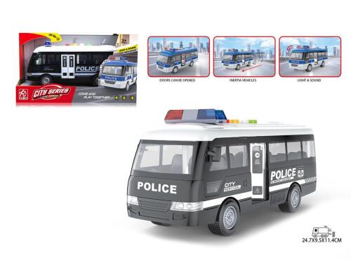 Autobuz de poliție inerțial cu lumini și sunet, RJ5512B