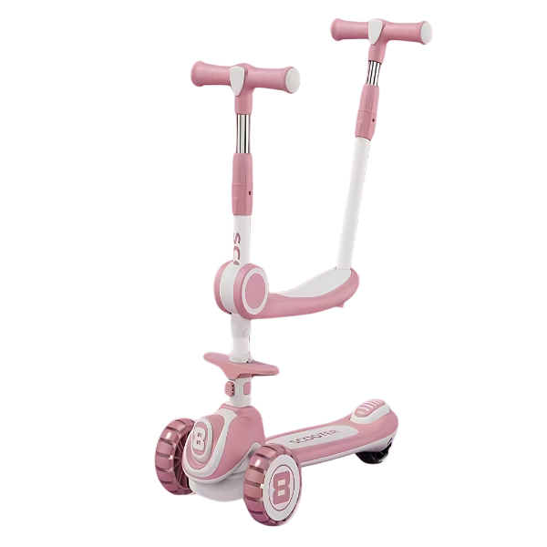 Trotinetă pentru copii cu trei roți, lumini LED și scaun, 3 culori SKU: BW670