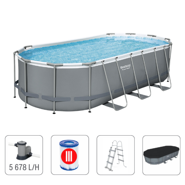 Bestway Piscină STEEL PRO MAX Oval 549x274x122 cm, 13430L, cadru metalic 56710BW