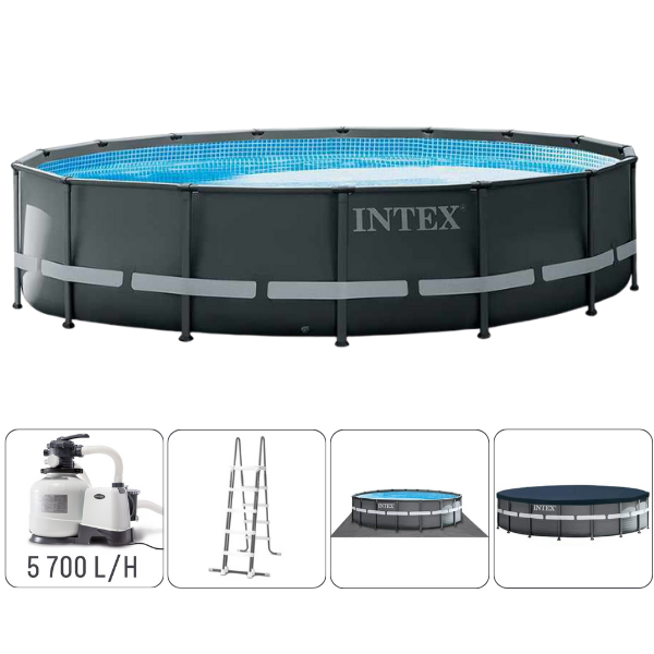 INTEX Piscină ULTRA XTR FRAME 488x122cm, 19156L, cadru metalic, cu pompă de filtrare SKU: 26326