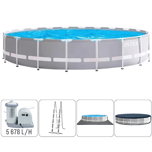 INTEX Piscină PRISM FRAME PREMIUM 610х132сm, 32695L, cadru metalic, cu pompă de filtrare SKU: 26756