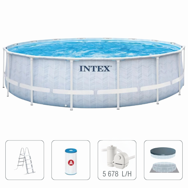 INTEX, CHEVRON PRISM FRAME PREMIUM POOL 488 x122 cm, 19156 L, cadru metalic SKU: 26746